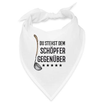 Lustiger Koch Spruch Köche Chefkoch Hobbykoch - Bandana - Weiß - Vorne