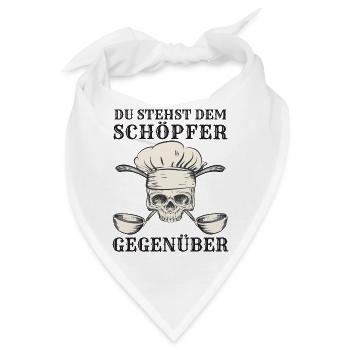 Koch Kochen Köche Gastronomie - Bandana - Weiß - Vorne