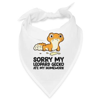Leopardgecko-Schule Mein Leopardgecko hat meine - Bandana - Weiß - Vorne