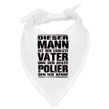 Vater und Polier - Bandana - Weiß - Vorne