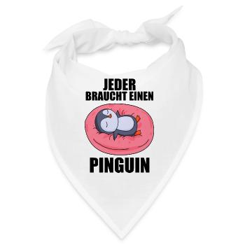 Pinguin Pinguine - Bandana - Weiß - Vorne