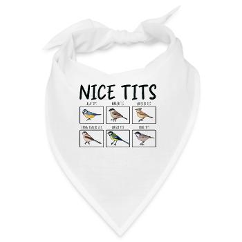 Meise Vogelbeobachtung Ornithologe Vogel - Bandana - Weiß - Vorne