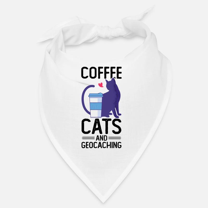 Kaffeekatzen Und Geocaching-cache-jagd Wandern Bandana