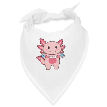 Transgender Flag Transgender Pride LGBTQ Axolotl - Bandana - Weiß - Vorne