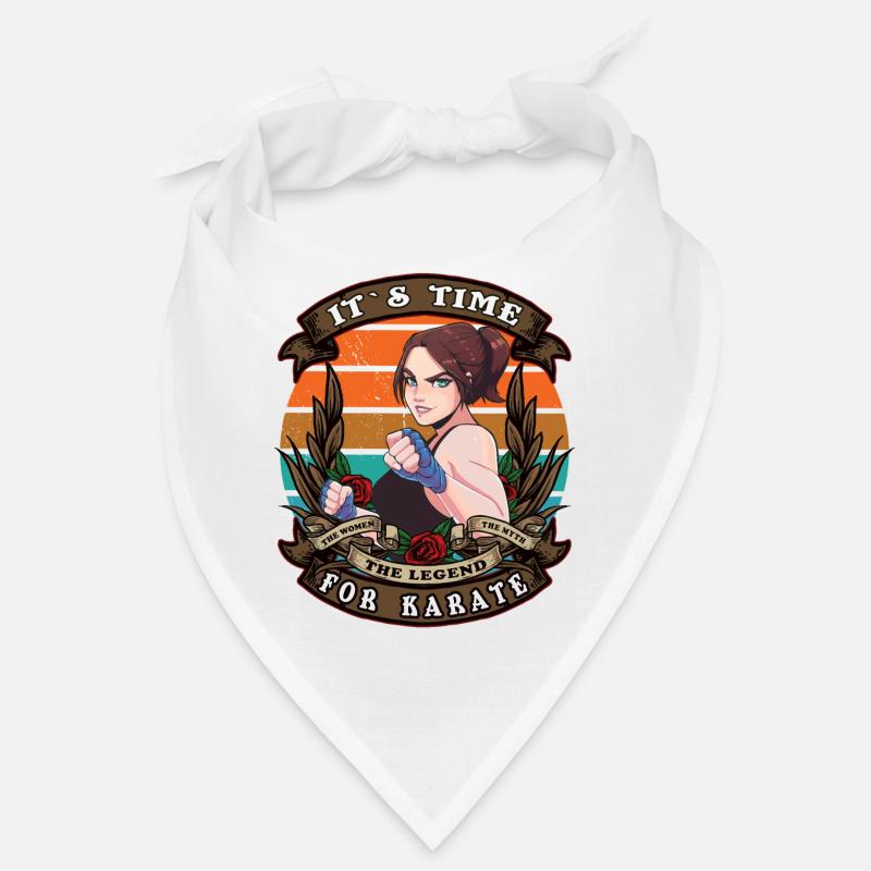 Its time for karate retro woman Bandana