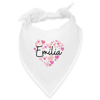 Ich liebe Emilia - Bandana - Weiß - Vorne