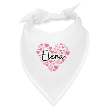Ich liebe Elena - Bandana - Weiß - Vorne