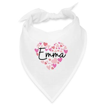 Ich liebe Emma - Bandana - Weiß - Vorne