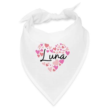 Ich liebe Luna - Bandana - Weiß - Vorne