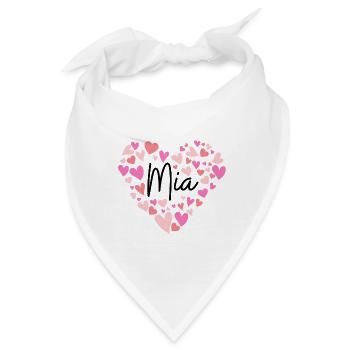 Ich liebe Mia - Bandana - Weiß - Vorne