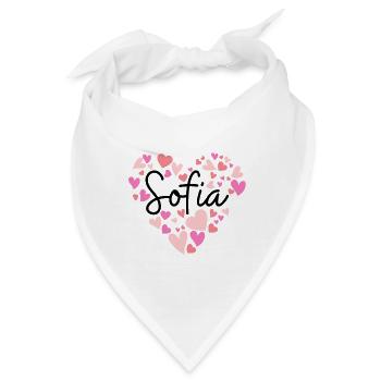 Ich liebe Sofia - Bandana - Weiß - Vorne