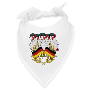 Deutschland Soldaten Hühner Krieger Veteran Helm - Bandana - Weiß - Vorne