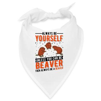 Biber Biberdamm Beaver - Bandana - Weiß - Vorne
