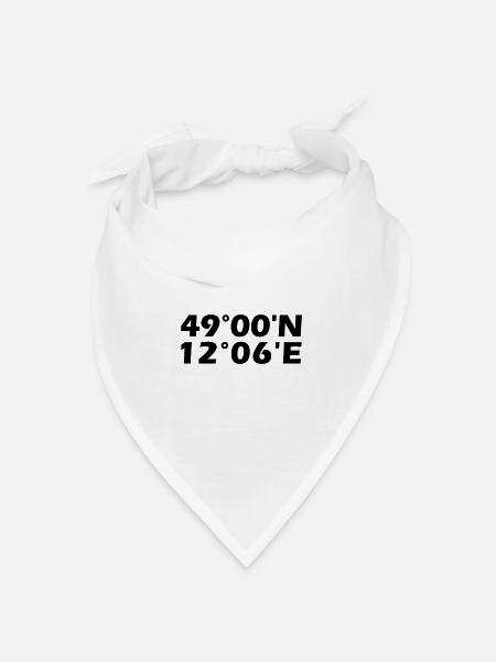 Regensburg Coordinates - Bandana - white - Front