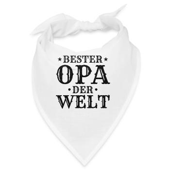Opa Großvater Bester Opa der Welt Bester Opa - Bandana - Weiß - Vorne