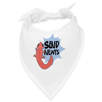 Herpetologie Molch Amphibie Tierhalter Herpetologe - Bandana - Weiß - Vorne