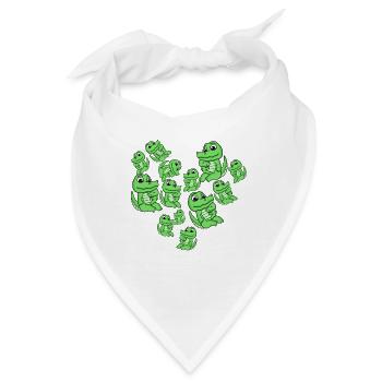 Krokodil Familie - Krokodil mit Baby - Krokodil - Bandana - Weiß - Vorne
