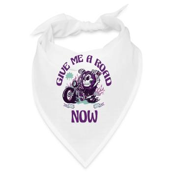 Gib mir jetzt eine Straße - Bandana - Weiß - Vorne