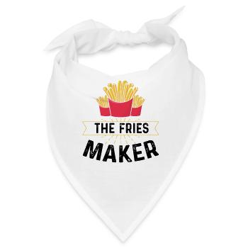Pommes Frittes Macher Grillen Papa BBQ Fritten - Bandana - Weiß - Vorne