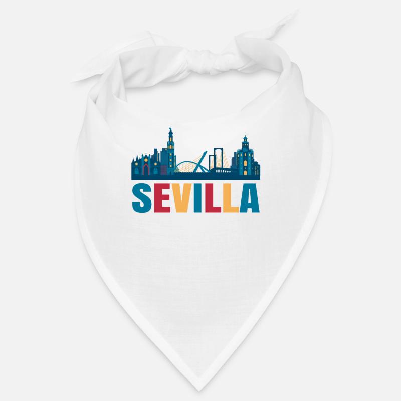 Sevilla buntes Gebäude geschenk Bandana