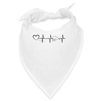 Kiwi Bird Heartbeat Kiwi Bird Neuseeland Kiwi Bird - Bandana - Weiß - Vorne