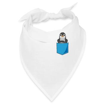 Böser Pinguin Brusttasche Print Seevogel Geschenk - Bandana - Weiß - Vorne