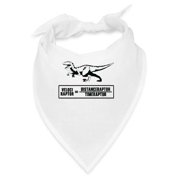 Mathe Velociraptor Gleichung Dino Fan Formel - Bandana - Weiß - Vorne