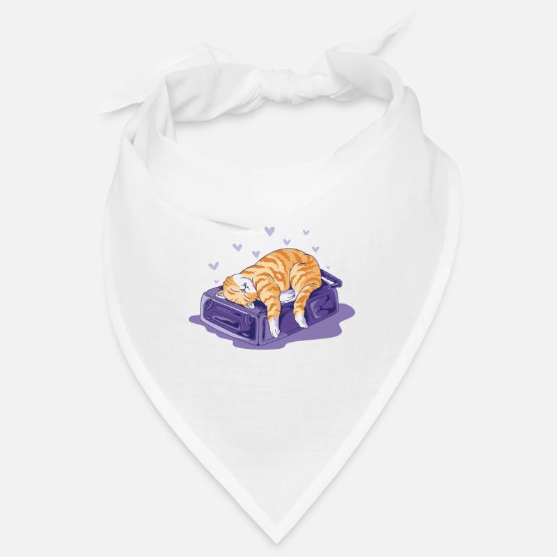 Drôle de chat sur un sac Vacances de vacances Bandana
