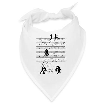 Salsa Tänzer Musik Noten Tanzen Geschenk - Bandana - Weiß - Vorne