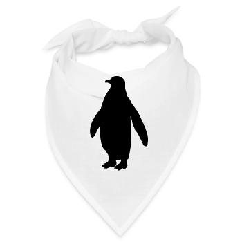 Pinguin Seevogel Meeresvogel Vogel Geschenk - Bandana - Weiß - Vorne