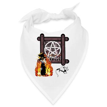 Okkult Spirituell Satan Ritual Zauberer Dark Magie - Bandana - Weiß - Vorne
