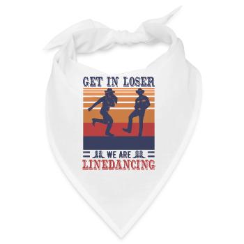 Vintage Retro Linedancing Line Dance Club Shirt - Bandana - Weiß - Vorne