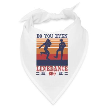 Vintage Retro Linedancing Line Dance Club Shirt - Bandana - Weiß - Vorne
