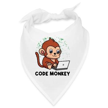 Code Monkey Programming Coder Computer Geek Develo - Bandana - Weiß - Vorne