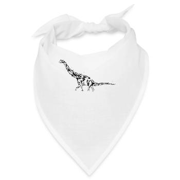 Brachiosaurus Dinosaurier - Bandana - Weiß - Vorne
