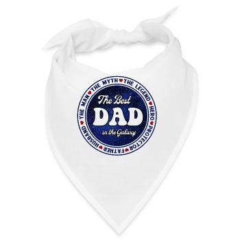 The Best Dad In The Galaxy The Man The Myth - Bandana - Weiß - Vorne