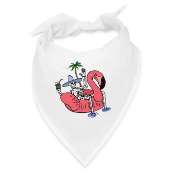 Skelett im Sommerurlaub - Bandana - Weiß - Vorne
