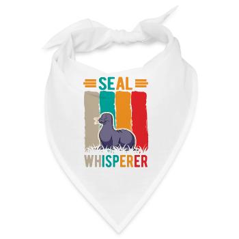 Seal Whisperer Seelöwen Flüsterer Robbe - Bandana - Weiß - Vorne