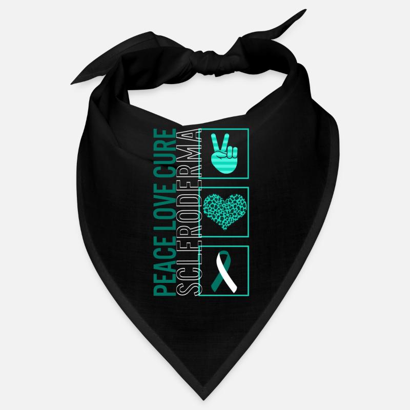 Peace Love Cure Scleroderma T Shirt Bandana