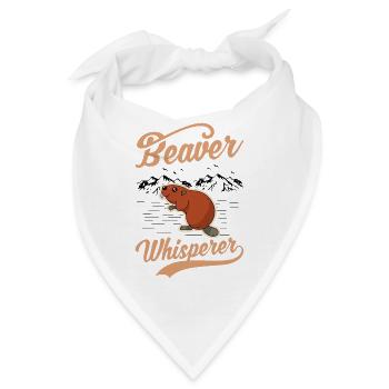 Beaver Whisperer Biberflüsterer - Bandana - Weiß - Vorne