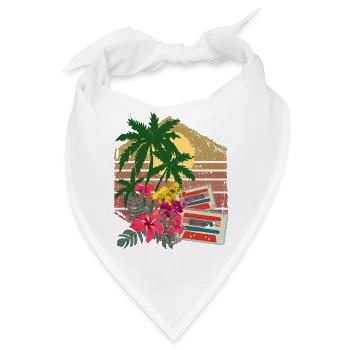 Palmen - Bandana - Weiß - Vorne