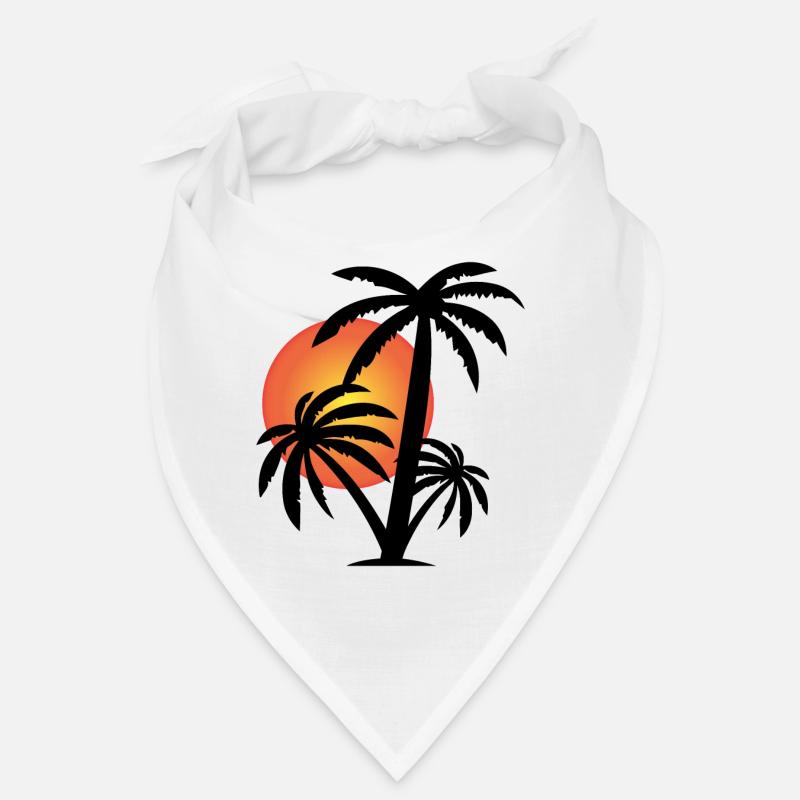 Palmiers - Bandana - blanc