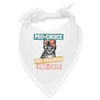 pro choice pro feminism pro cats - Bandana - Weiß - Vorne