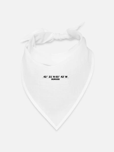 Burgos Koordinaten - Bandana - Weiß - Vorne