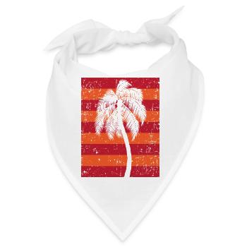 Palmen - Bandana - Weiß - Vorne