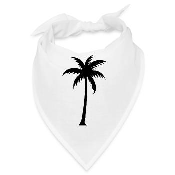 Palmen - Bandana - Weiß - Vorne
