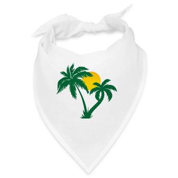 Palmen - Bandana - Weiß - Vorne