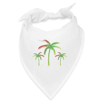 Palmen - Bandana - Weiß - Vorne