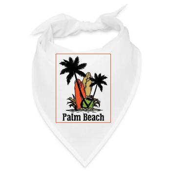Palmen - Bandana - Weiß - Vorne