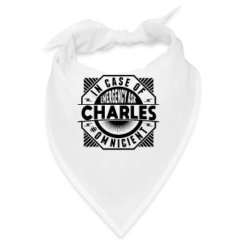 Im Notfall Fragen Sie Charles - Bandana - Weiß - Vorne